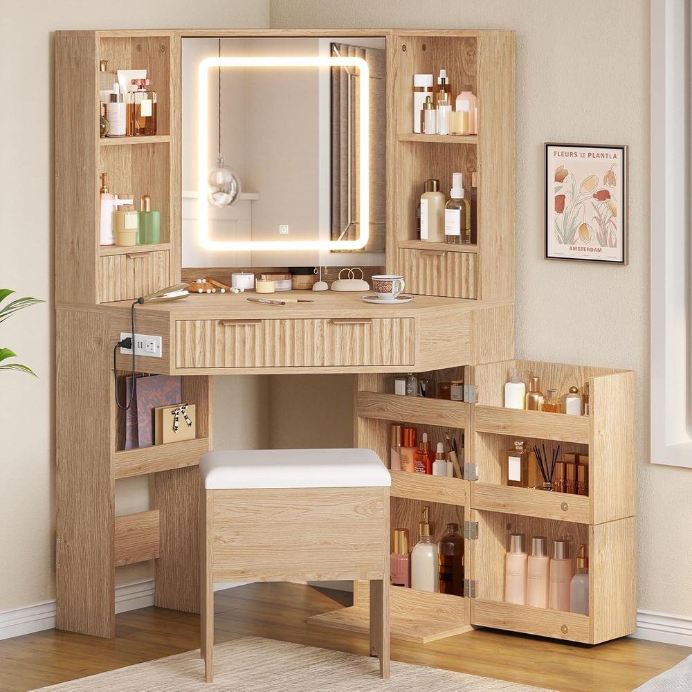 Furniture Lighting & Decor Magazine - BTHST Coiffeuse avec éclairage et station