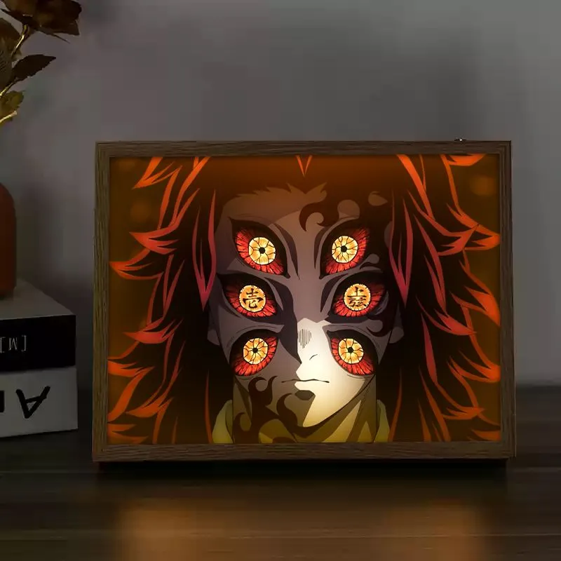 Lighting Room Decor Photo - Figurines d'action Demon Slayer, peinture lumineuse,