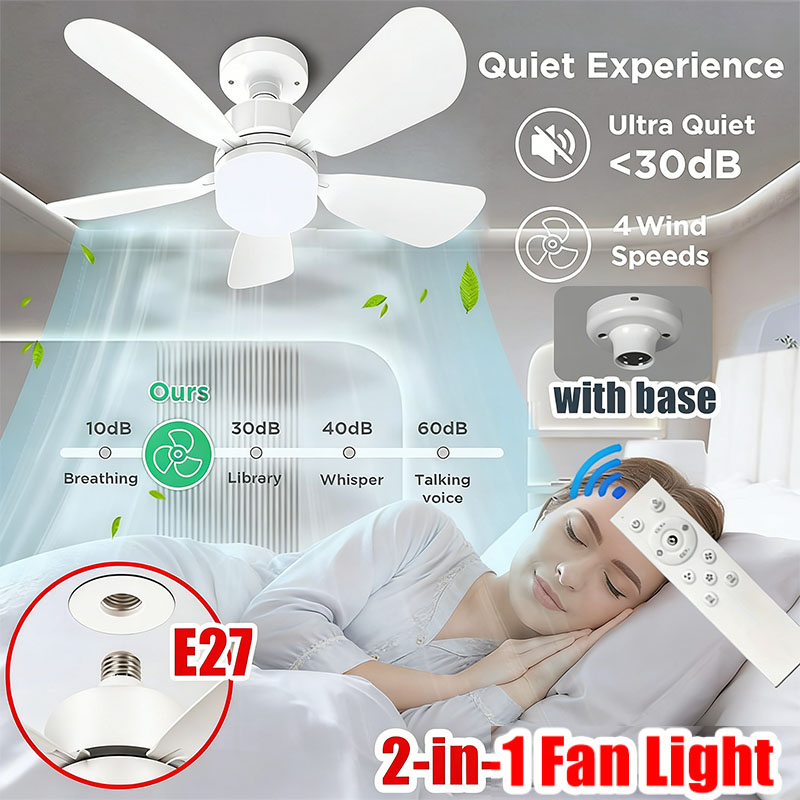 Decor Lighting Ceiling Fans - E27 vis ventilateur de plafond lumière