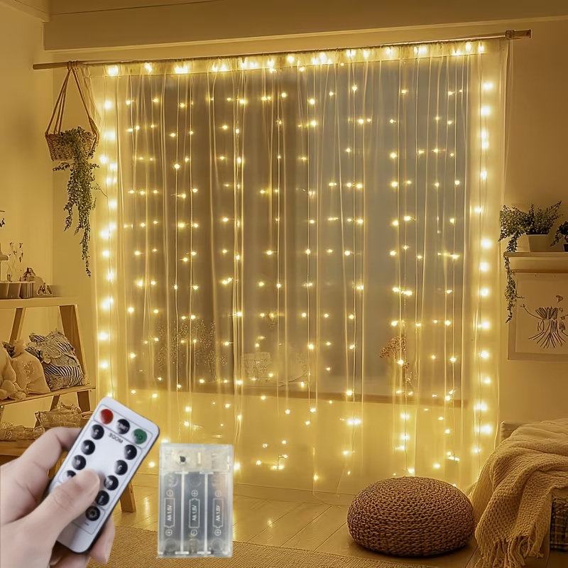 Fairy Light Curtain - Guirlande lumineuse à piles pour rideau