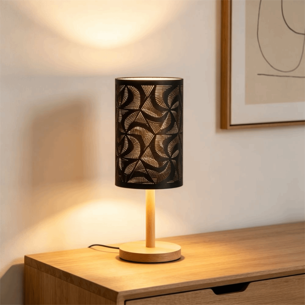 Geometric Lamp Shade - Abat-jour simple en fer, motif géométrique,