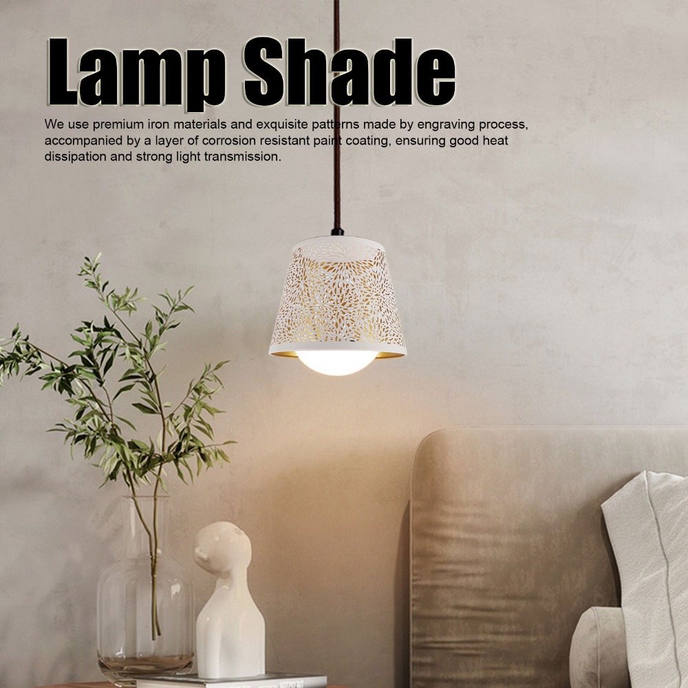 Geometric Lamp Shade - Abat-jour simple en fer, motif géométrique,