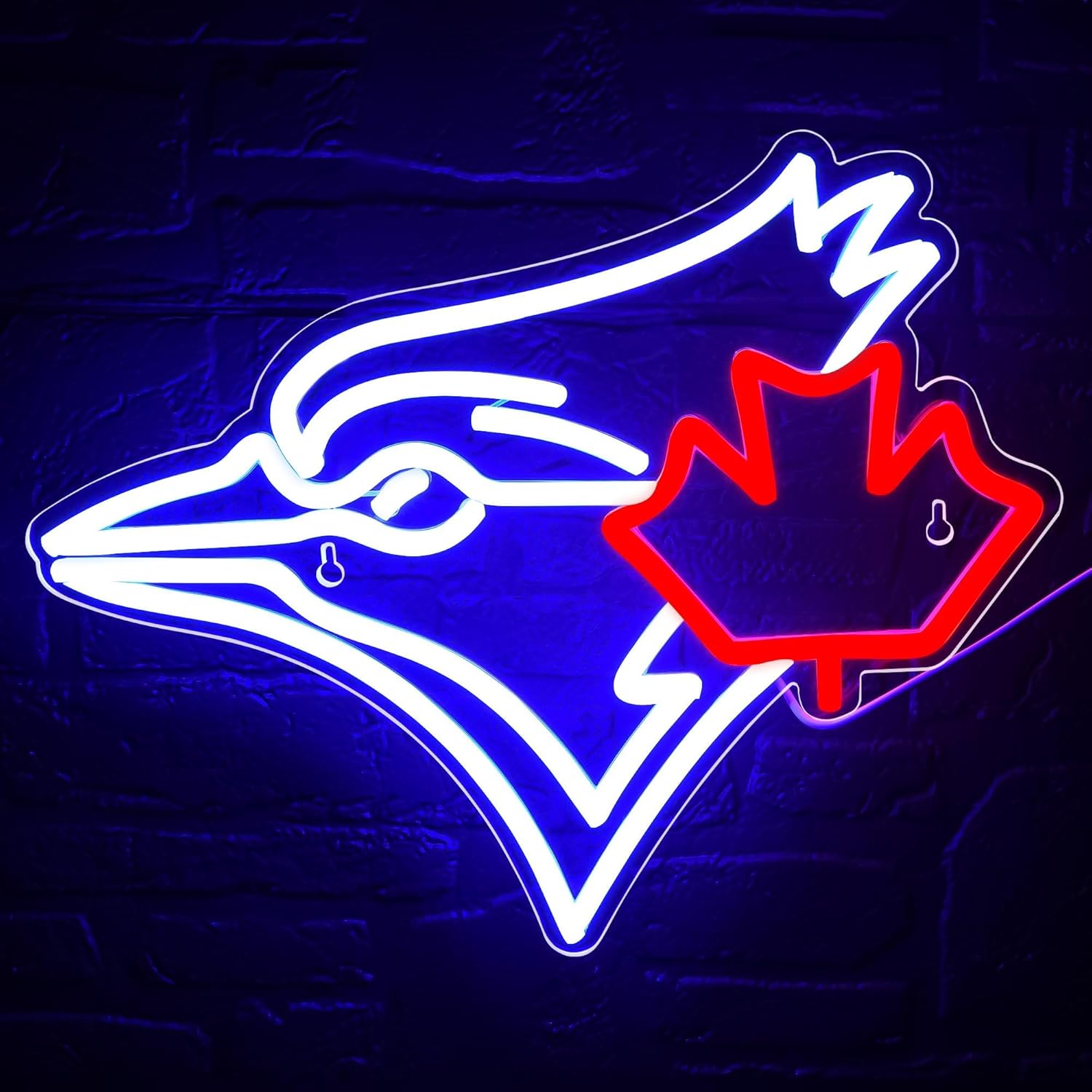 Jay Lighting Decor - USB Dimmable Blue Jay avec feuille