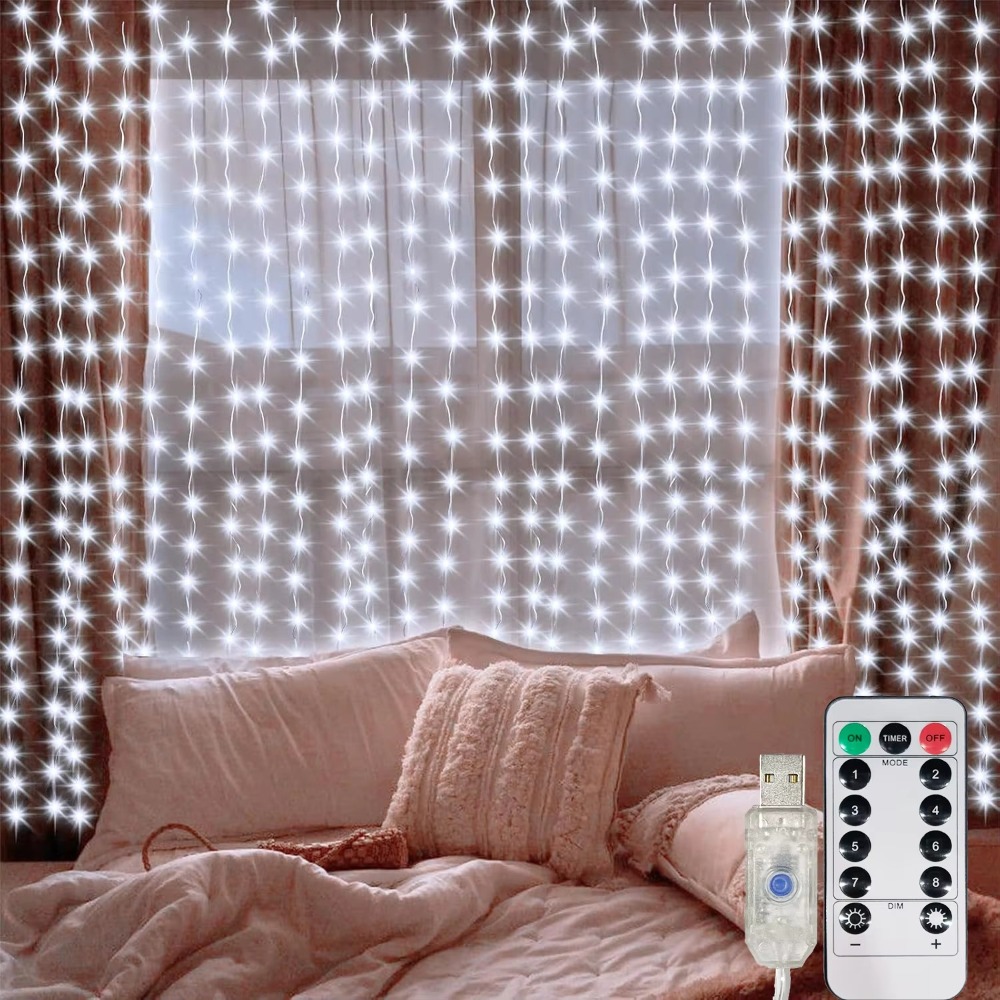 Fairy Light Curtain - Guirlande de lumières LED à rideau,