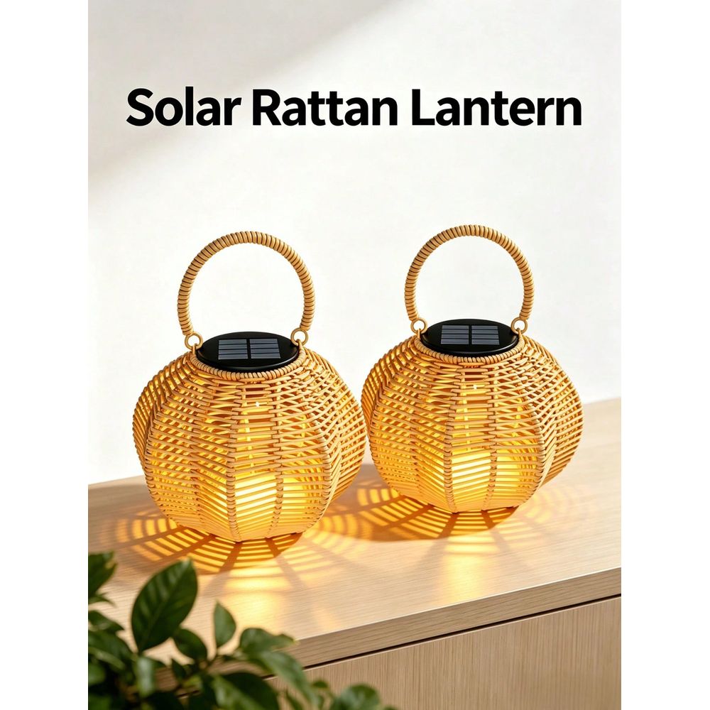 Outdoor Lighting Wedding Decor - Lampe solaire en rotin pour la