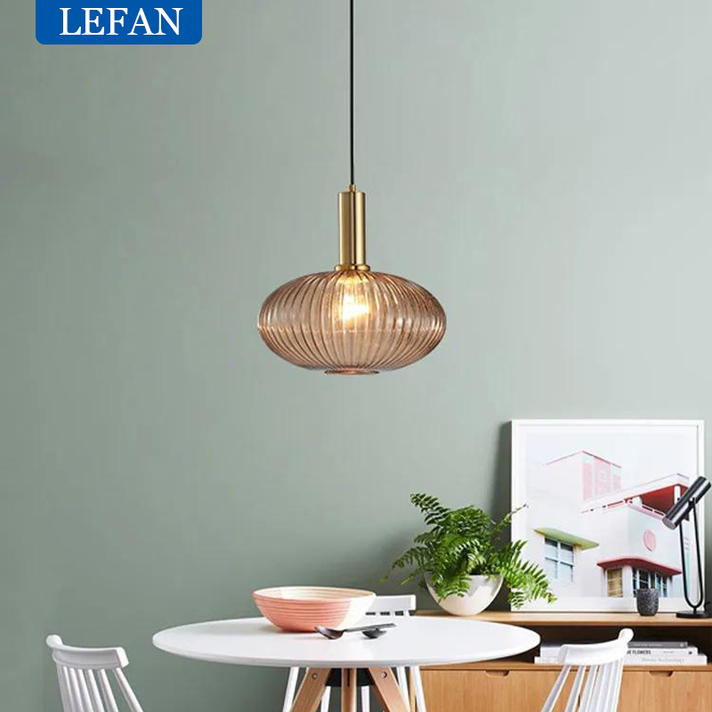 Decor Lighting Fixtures - Lampes suspendues en verre LED modernes