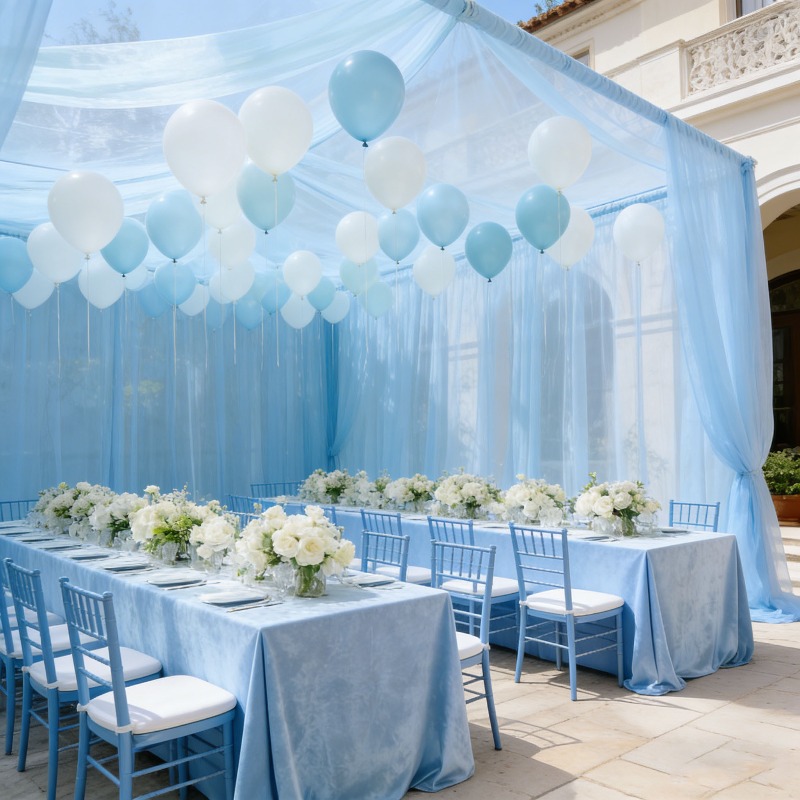 Rideaux en tulle bleu clair, d - Lighting Decor Photos avis et prix