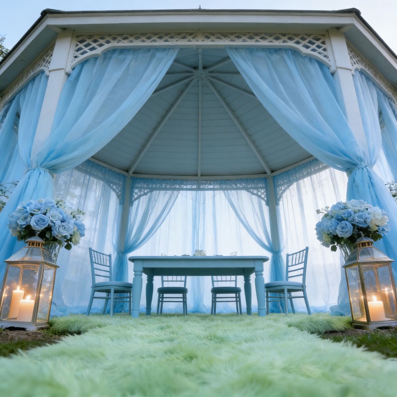 Rideaux en tulle bleu clair, d - Lighting Decor Photos avis et prix