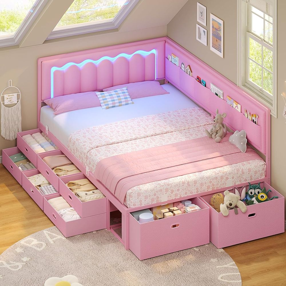 Lit complet ADORNEVE avec 8 ra - Furniture Lighting & Decor Magazine avis et prix