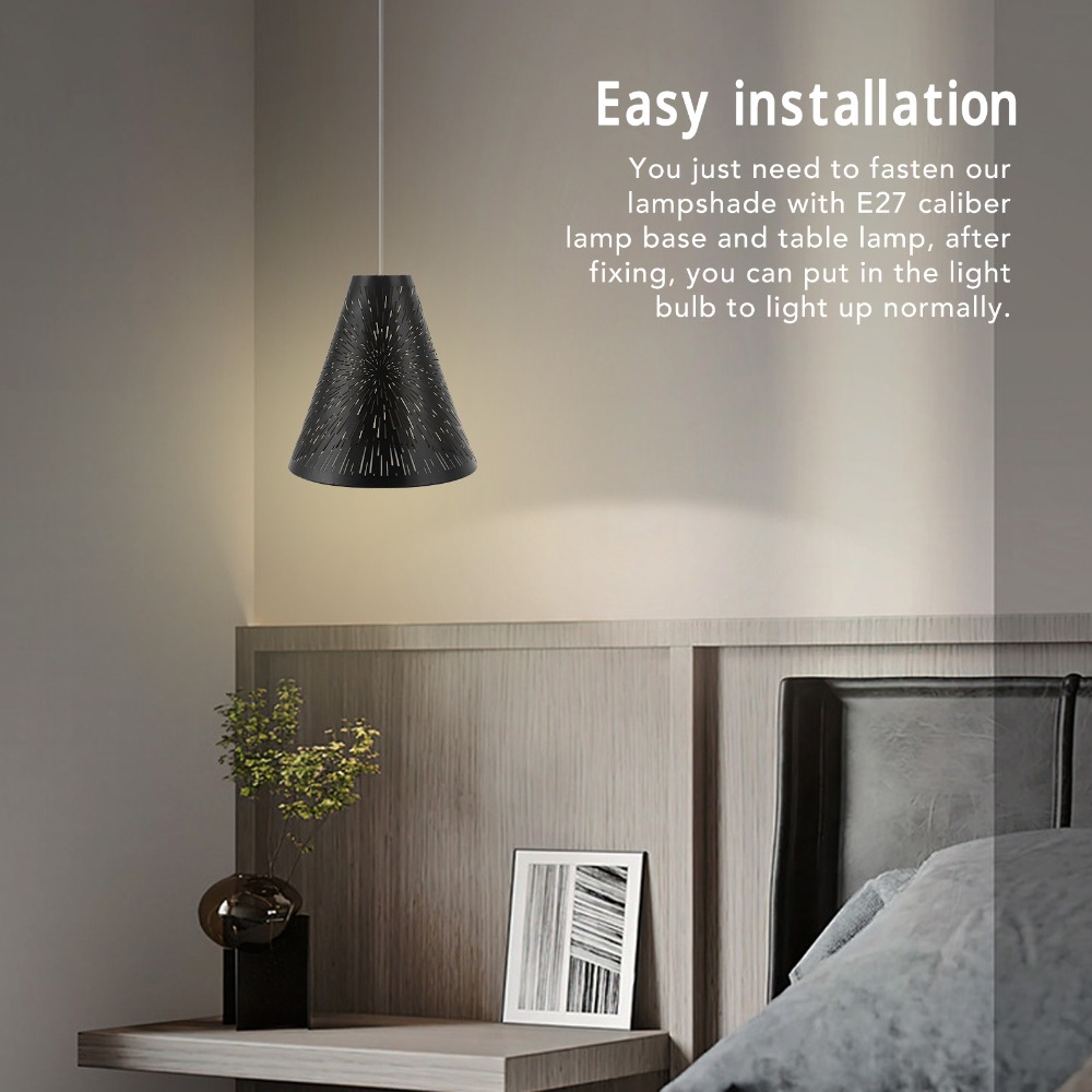Abat-jour en fer moderne à mot - Geometric Lamp Shade avis et prix
