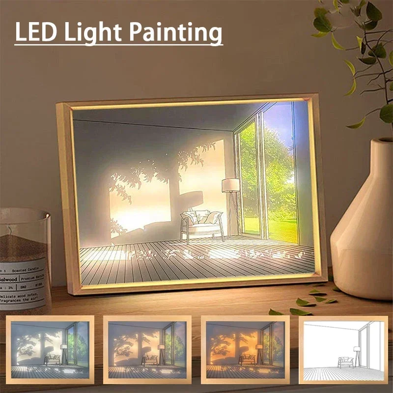 Lumière LED décorative peintur - Lighting Room Decor Photo avis et prix