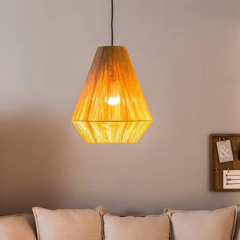 Lampe suspendue en rotin, styl - Geometric Lamp Shade avis et prix