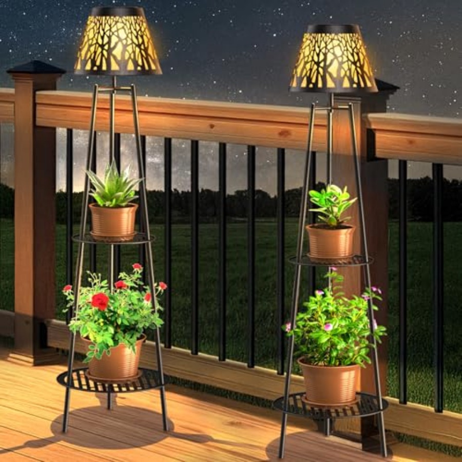 Lot de 2 lampes solaires d'ext - Garden Lighting Decor avis et prix