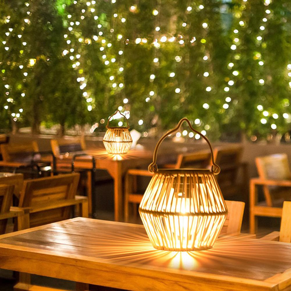 Lanterne solaire en rotin étan - Garden Lighting Decor avis et prix