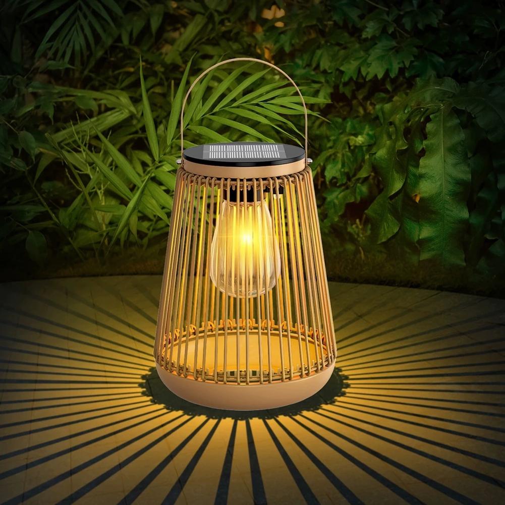 Lanterne solaire en rotin étan - Garden Lighting Decor avis et prix