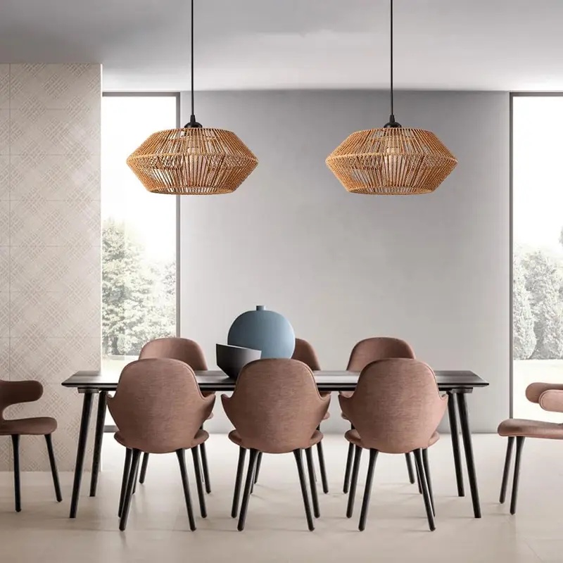 Lampe suspendue en rotin tress - Geometric Lamp Shade avis et prix