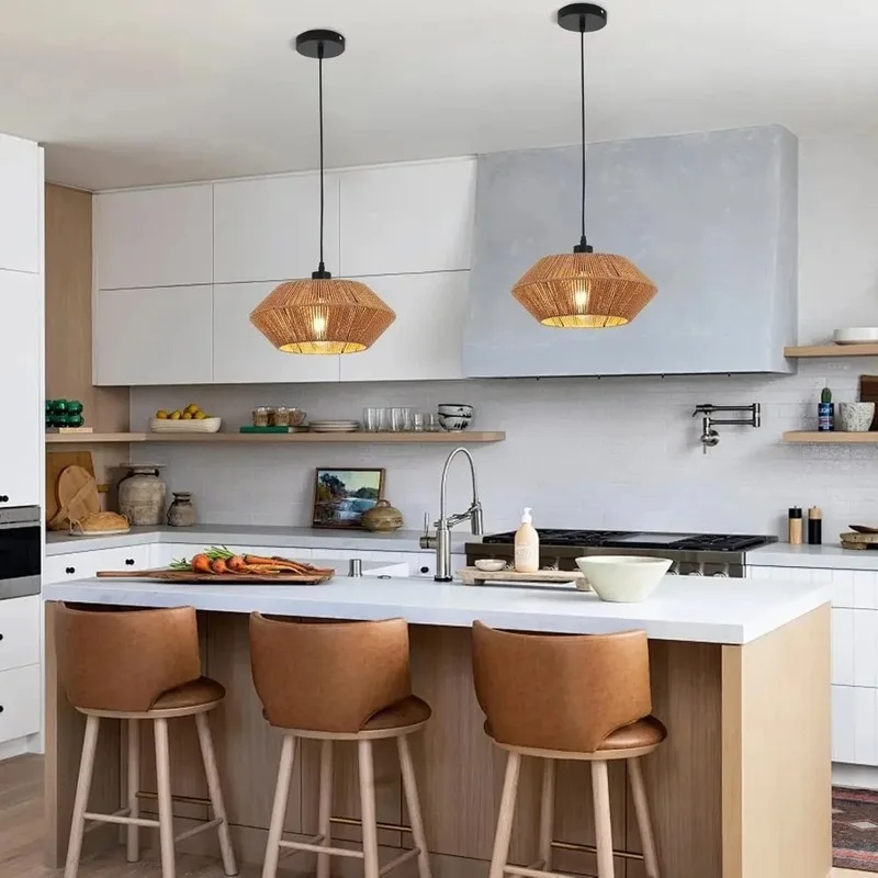 Lampe suspendue en rotin tress - Geometric Lamp Shade avis et prix