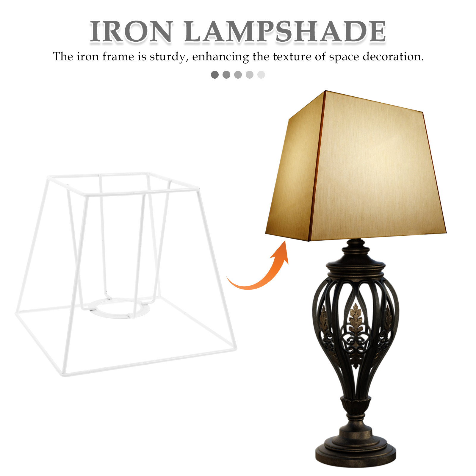 Abat-jour en fil de fer trapéz - Geometric Lamp Shade avis et prix