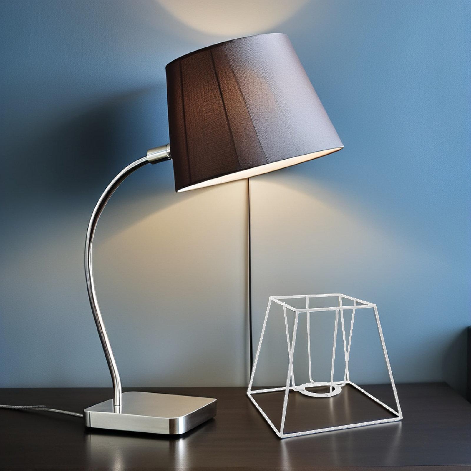 Abat-jour en fil de fer trapéz - Geometric Lamp Shade avis et prix