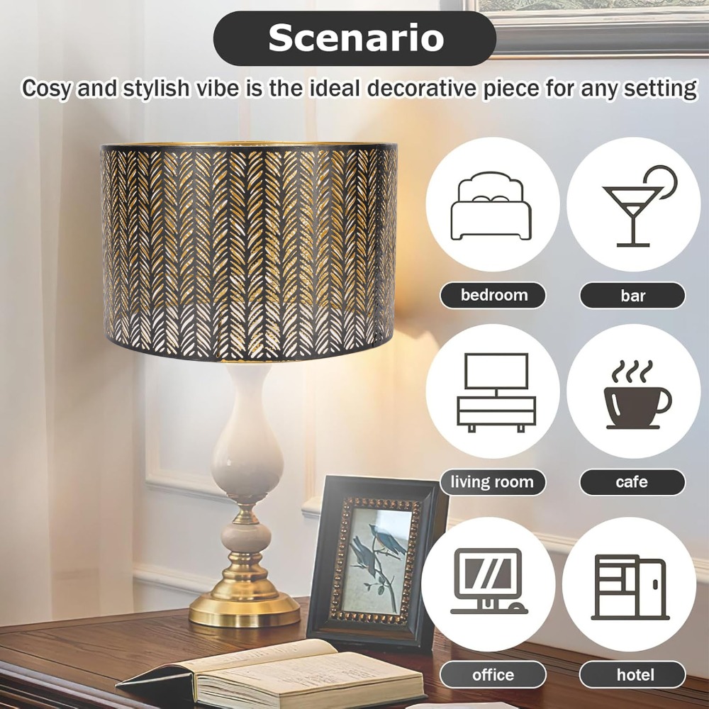 Abat-jour en fer moderne à mot - Geometric Lamp Shade avis et prix