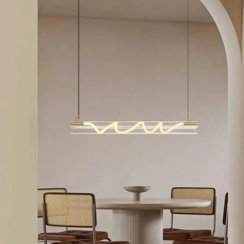 Lustre nordique à tube long, d - Decor Lighting Fixtures avis et prix